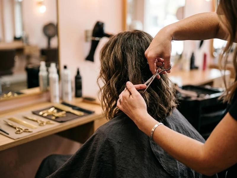 Principal stylist at work in Lumé Hair & Beauty's Notting Hill studio